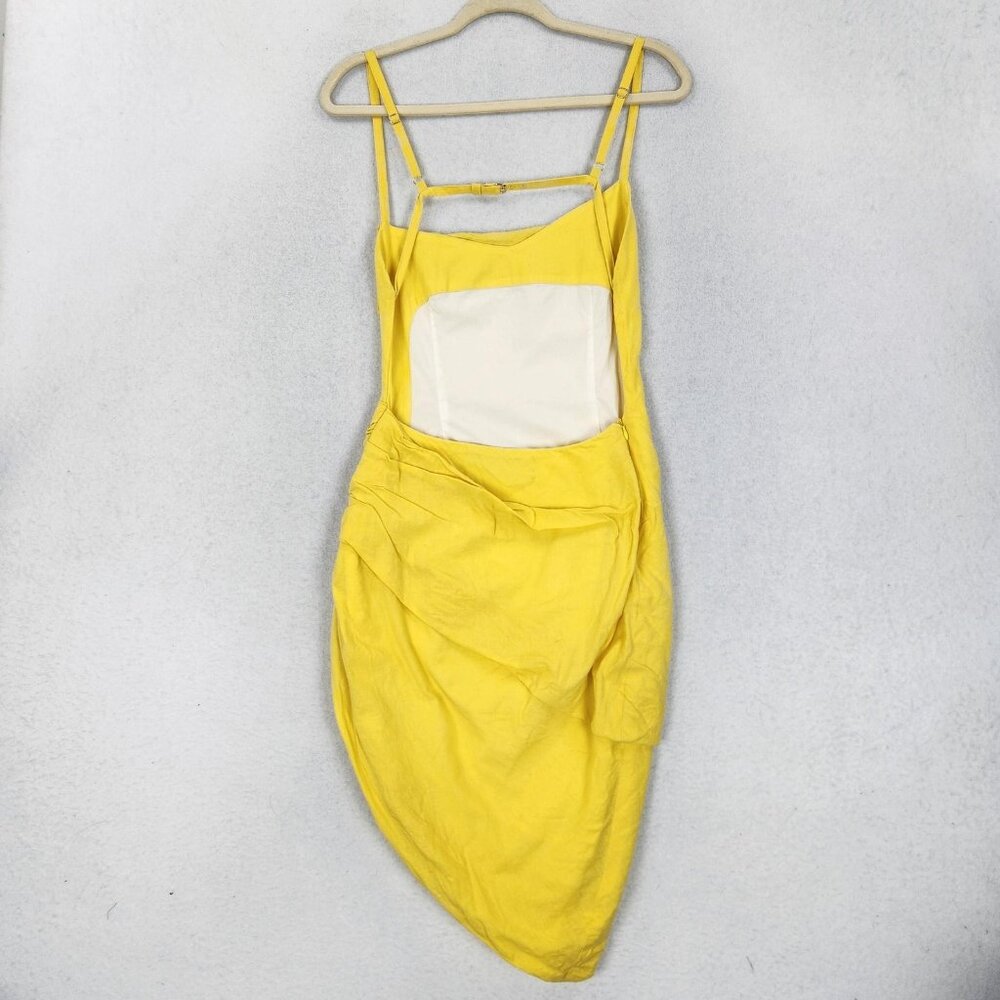 Jacquemus Dress Womens 38 US6 Yellow Le Raphia La Robe Saudade Mini Bodycon - Picture 7 of 12